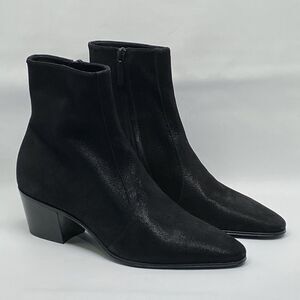 Saint Laurent Vassili Zipped Boots In Shimmering Suede size 40/us size 7